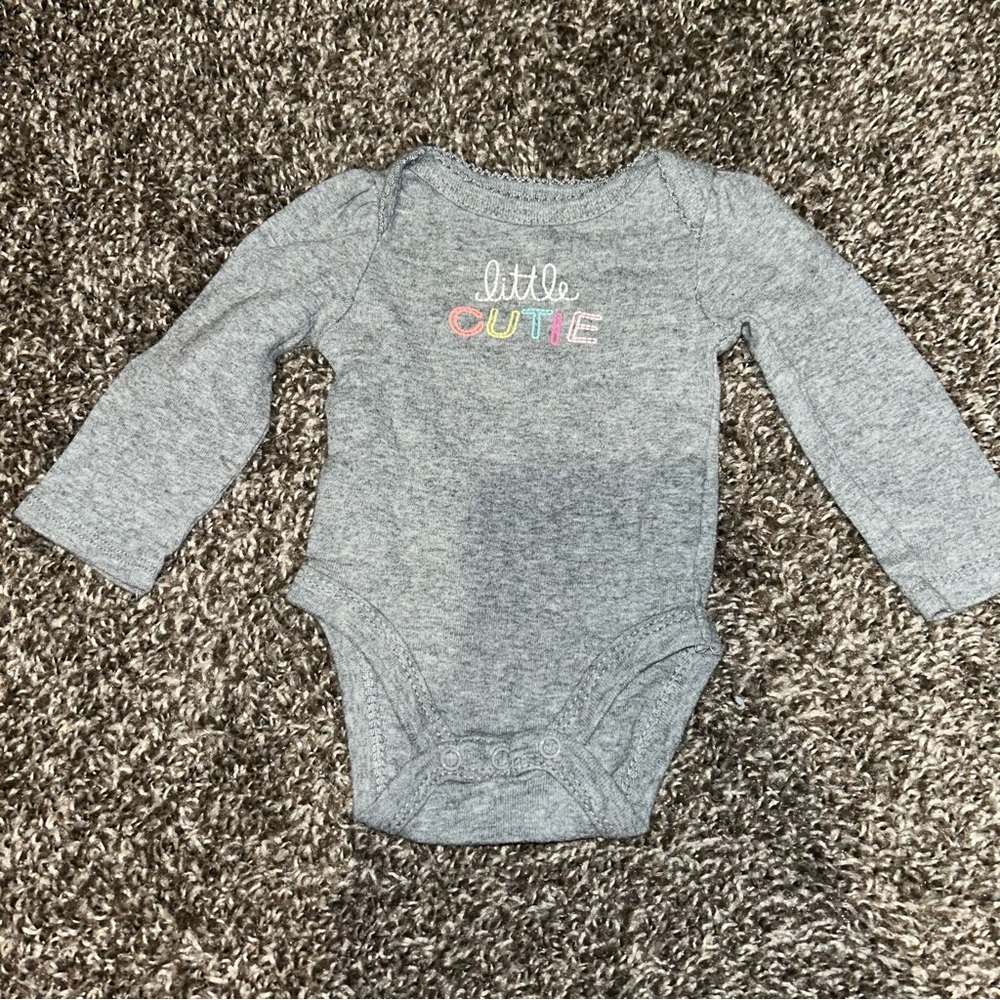 newborn “little cutie” onesie